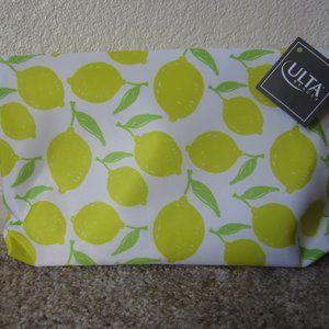 Ulta Beauty white lemon makeup cosmetic bag